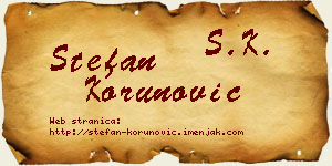 Stefan Korunović vizit kartica